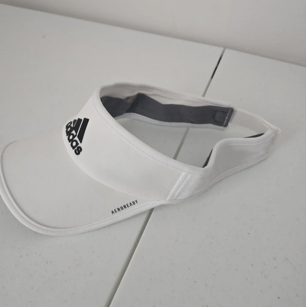 Adidas White Visor Hat